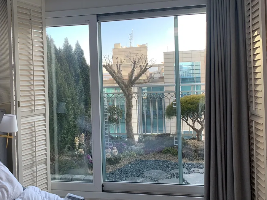 창문단열필름 시공 준비 현장